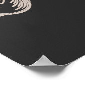 Poster Dove Elegant Monogramme Initiale B  (Coin)