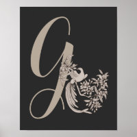 Dove Elegant Monogramme Initiale G Personnalisé