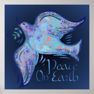 Poster Dove of Peace Midnight Print