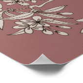 Poster Dove On Branch Oiseau Motif Art (Coin)