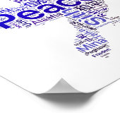 Poster Dove Word Art Peace (Coin)