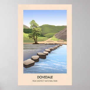 Poster Dovedale Parc national du Peak District Voyages mo