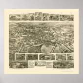 Poster Dover, NJ Panoramic Map - 1903 (Devant)