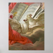 Poster Doves, 1764 par François Boucher (Devant)