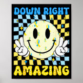 Poster Down Right Amazing World Down Syndrome Awareness B (Devant)