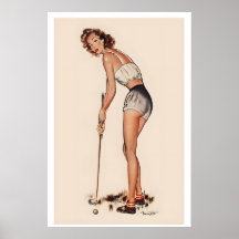 Downhill Follie Golf Sport Vintage Advertising