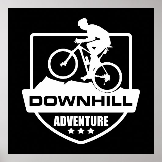 Poster downhill off road mountain biking (Devant)