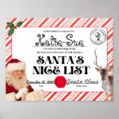 Poster Download and Print Santa's Nice List Certificate (Devant)