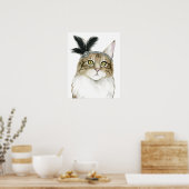 Poster Downton Cat | Orné De Plumes (Cuisine)
