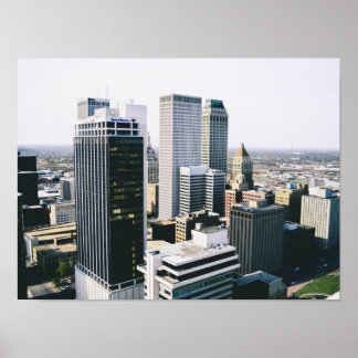 Poster Downtown Tulsa Skyline