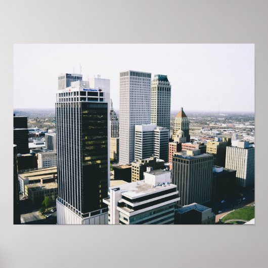 Poster Downtown Tulsa Skyline (Devant)