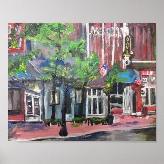 Poster "Downtown Willoughby, Ohio" de Willowcatdesigns (Devant)