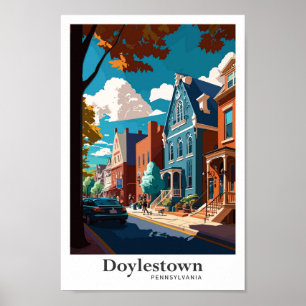 Poster Doylestown Pennsylvania USA Illustration de voyage