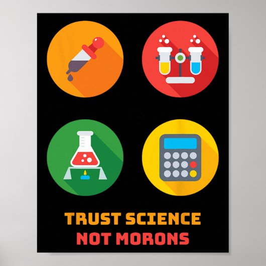 Poster Dr. Anthony Fauci Trust Science Not Morons Retro V (Devant)