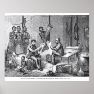 Poster Dr. David Livingstone (1813-73) et M. Henry Mort