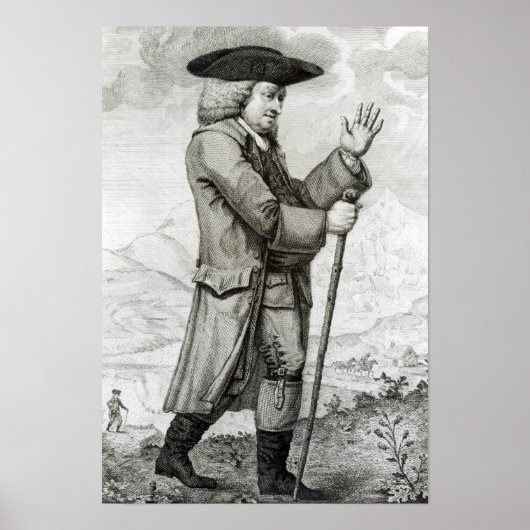 Poster Dr Johnson dans sa robe de voyage, 1786 (Devant)