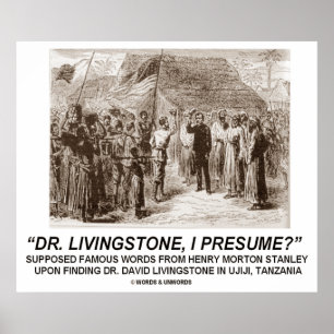Poster Dr Livingstone, je présume ?