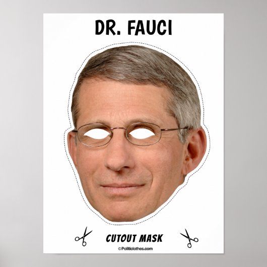 Poster DR Masque d'Halloween FAUCI (Devant)