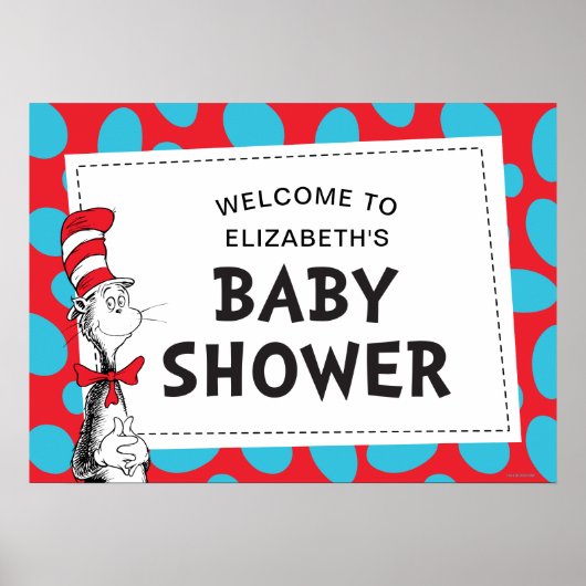 Poster Dr. Seuss | Bébé Fête Chapeau Chaton (Devant)