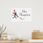 Poster Dr. Seuss | Chapeau Clown Nom Écrit (Cuisine)