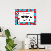 Poster Dr Seuss | Chat à la fête d'anniversaire du Casque (Bureau à domicile)
