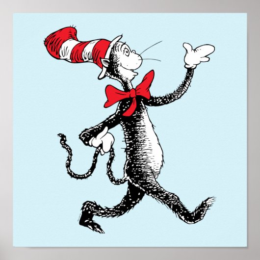 Poster Dr Seuss | Chat dans la marche des chats Casquette (Devant)