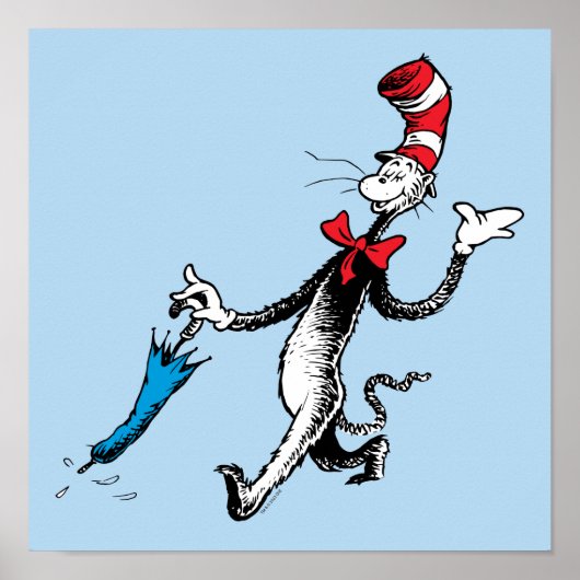 Poster Dr Seuss | Chat dans la marche des parapluies Casq (Devant)