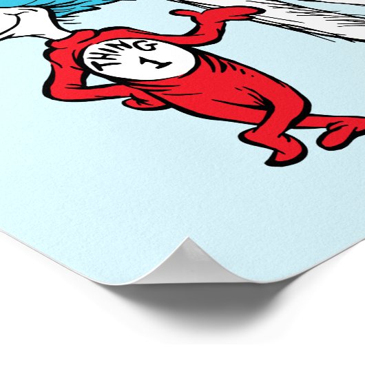 Poster Dr Seuss | Chat dans le Casquette, Chose un & Chos (Coin)