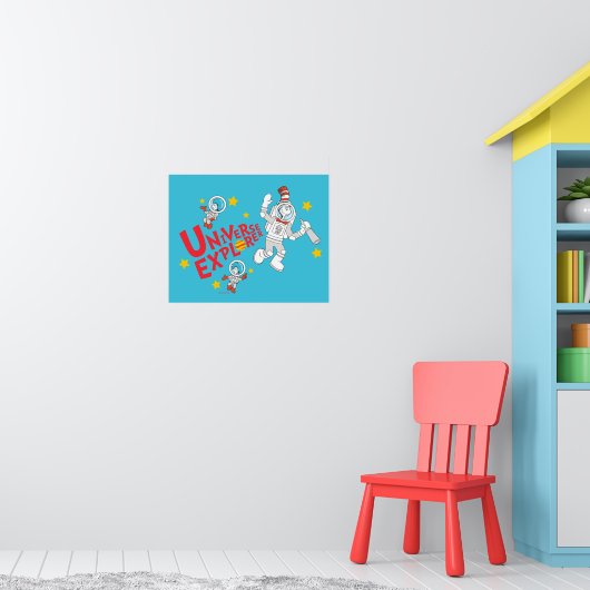 Poster Dr Seuss | Chat dans l'Explorateur d'univers Casqu (Pépinière 1)
