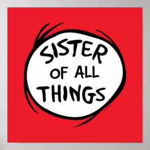 Poster Dr Seuss   Chose 1 Chose 2 - Soeur de toutes chose