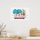 Poster Dr. Seuss | Chose Un Chose Deux Nom de l'enseignan (Cuisine)