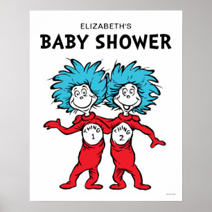 Poster Dr. Seuss Chose Une Chose Deux Jumeaux Baby Show