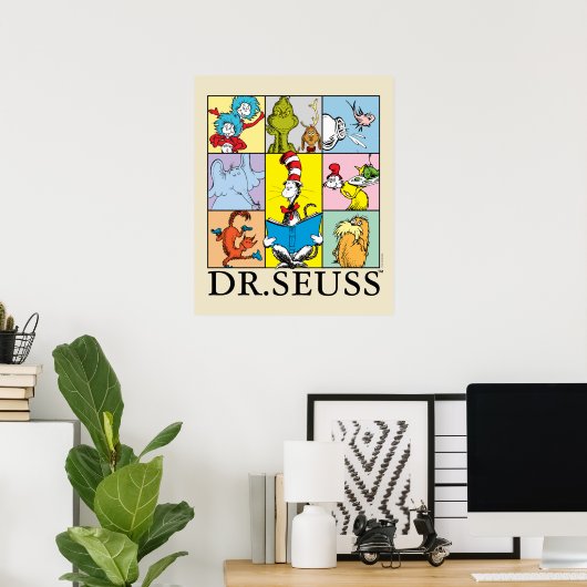 Poster Dr Seuss | Graphique Histoires (Bureau à domicile)
