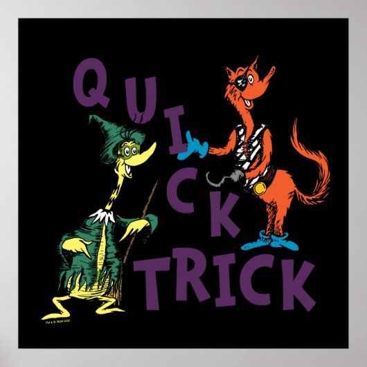 Poster Dr. Seuss | Graphisme Halloween Quick Trick (Devant)