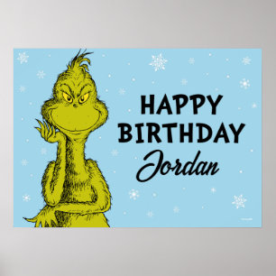 Poster Dr. Seuss Grinch Anniversaire d'hiver