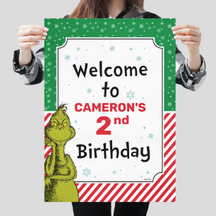 Poster Dr. Seuss Grinch Birthday Welcome
