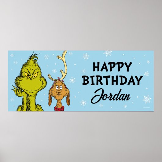 Poster Dr. Seuss | Grinch Hiver Anniversaire (Devant)
