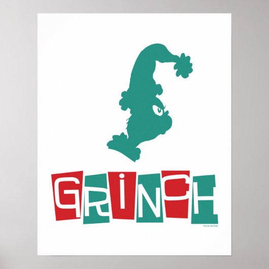 Poster Dr Seuss | Grinch - Rouge et Vert (Devant)