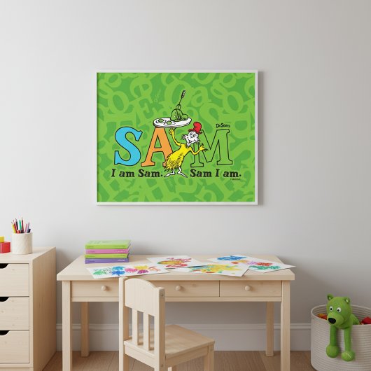 Poster Dr. Seuss | Je suis Sam. Sam je suis.