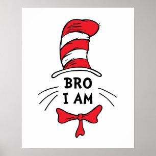 Poster Dr Seuss   Le Chat dans le Casquette - Frère