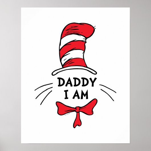 Poster Dr Seuss | Le Chat dans le Casquette - Papa Je sui (Devant)