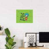 Poster Dr Seuss | Merveilleuse et réfléchis. Pensez et ét (Bureau à domicile)