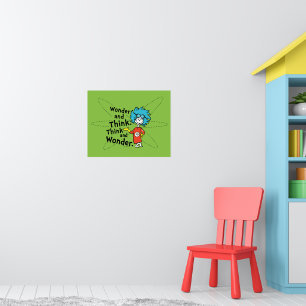 Poster Dr Seuss   Merveilleuse et réfléchis. Pensez et ét