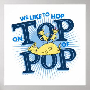 Poster Dr. Seuss Nous aimons sauter sur Pop