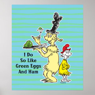 Poster Dr Seuss   Oeufs verts et jambon   Ami et Sam-I-Am