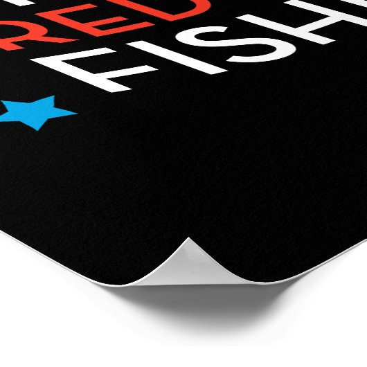 Poster Dr Seuss | Poisson rouge poisson bleu US Drapeau g (Coin)