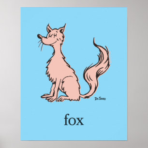 Poster Dr. Seuss Renard Rose
