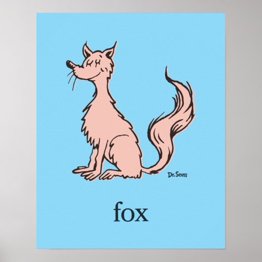 Poster Dr. Seuss | Renard Rose (Devant)