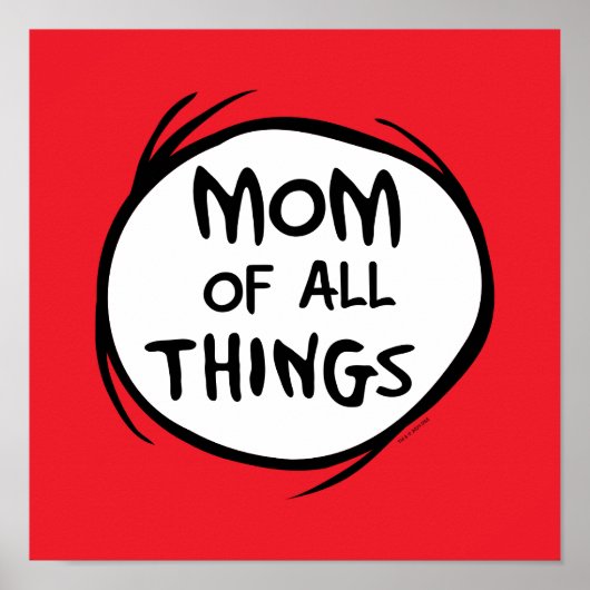 Poster Dr. Seuss Thing One Thing Two - Maman of all Thing (Devant)
