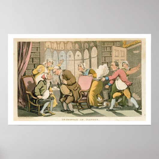 Poster Dr Syntax en danger, de "The Tour of Dr Syntax i (Devant)